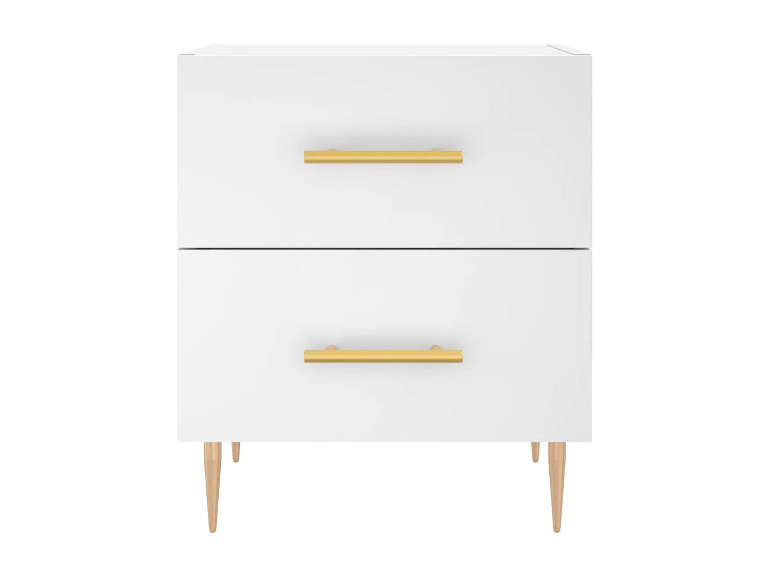 Tables de chevet lot de 2 avec tiroirs blanc 40x35x47,5 cm bois d’ingénierie