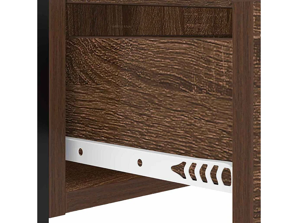 Nachttisch 2er Set-Beistelltisch Braun Eichen-Optik 40 x 31 x 60 cm SHL47687