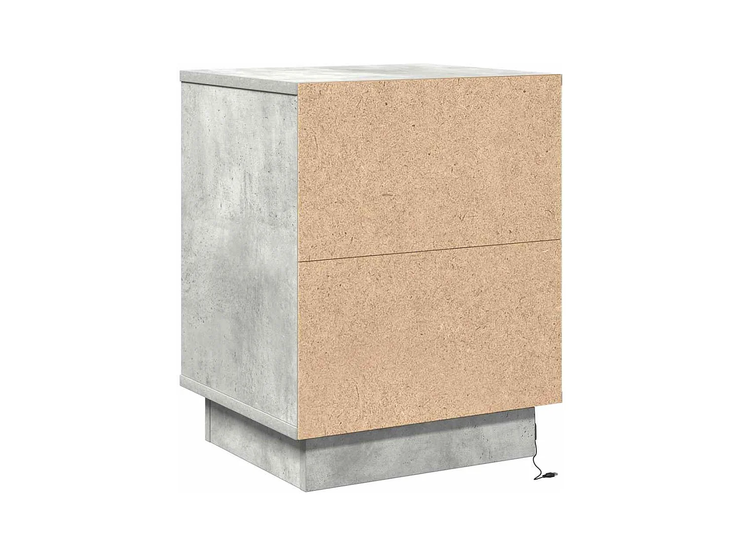 Mesita de Noche | Armario de Noche 2 uds Gris hormigón 39x34.5x50 cm