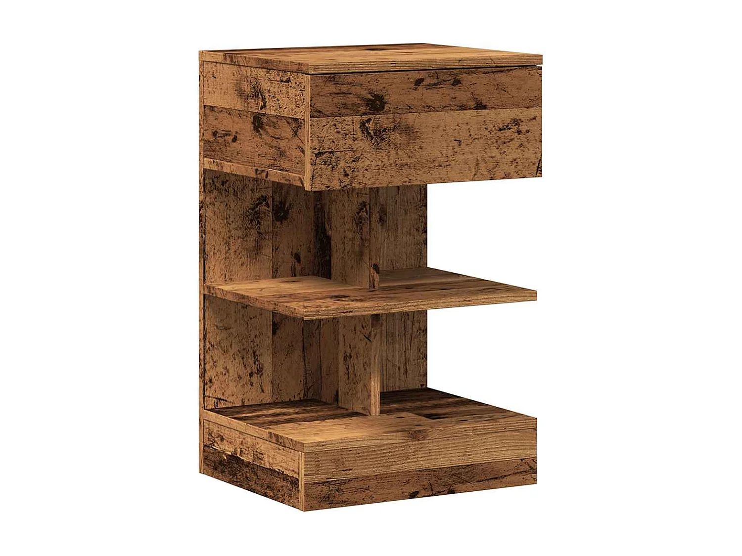 Nachttisch-Beistelltisch Altholz-Optik 40x35x65 cm Holzwerkstoff SHL73466