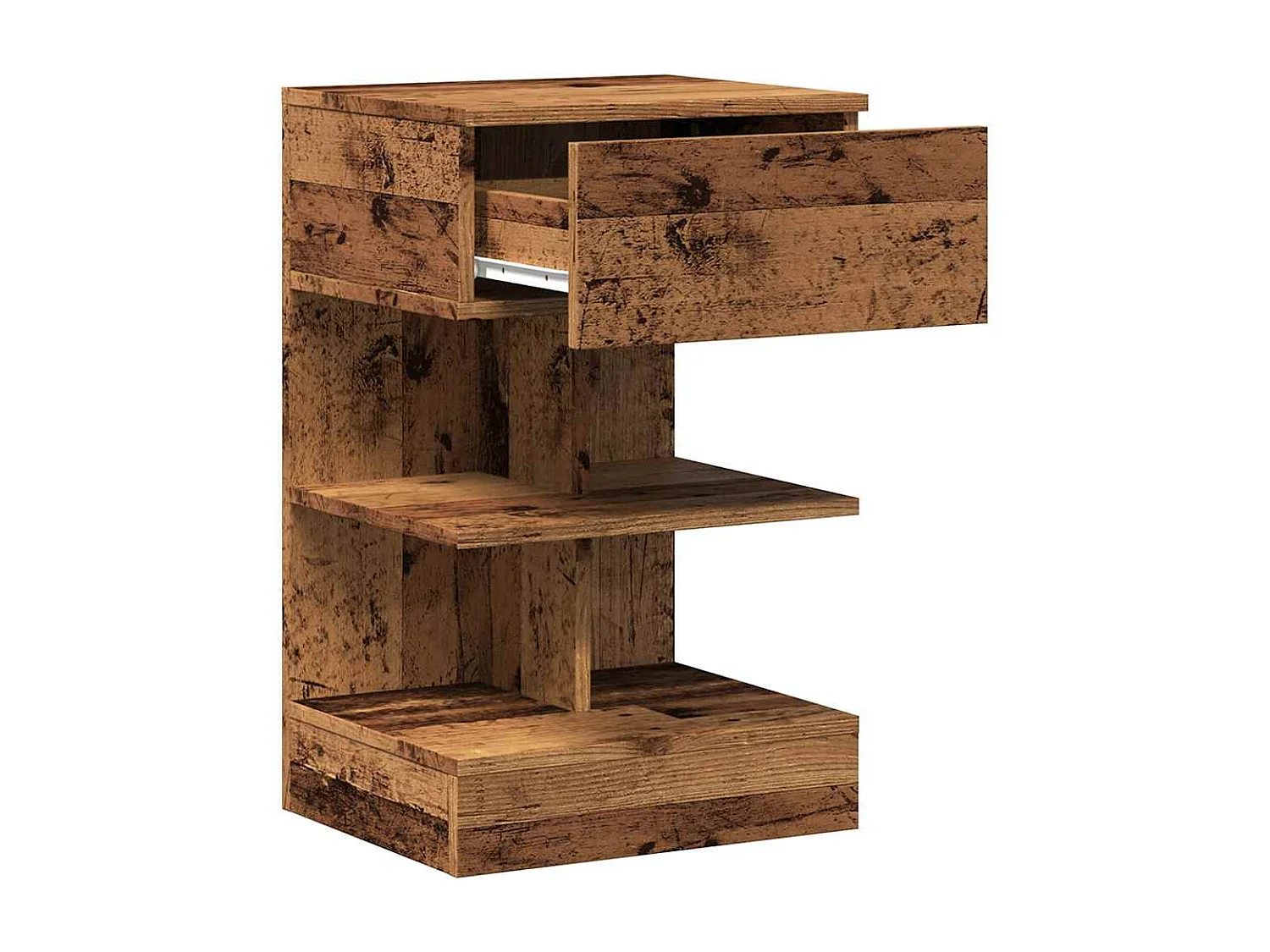 Nachttisch-Beistelltisch Altholz-Optik 40x35x65 cm Holzwerkstoff SHL73466