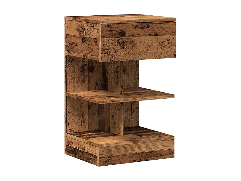 Nachttisch-Beistelltisch Altholz-Optik 40x35x65 cm Holzwerkstoff SHL73466