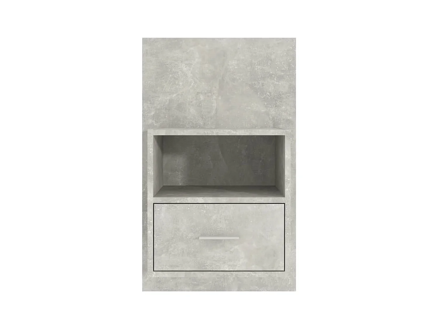 Mesitas de noche | Mesilla de noche de pared 2 unidades color gris hormigón