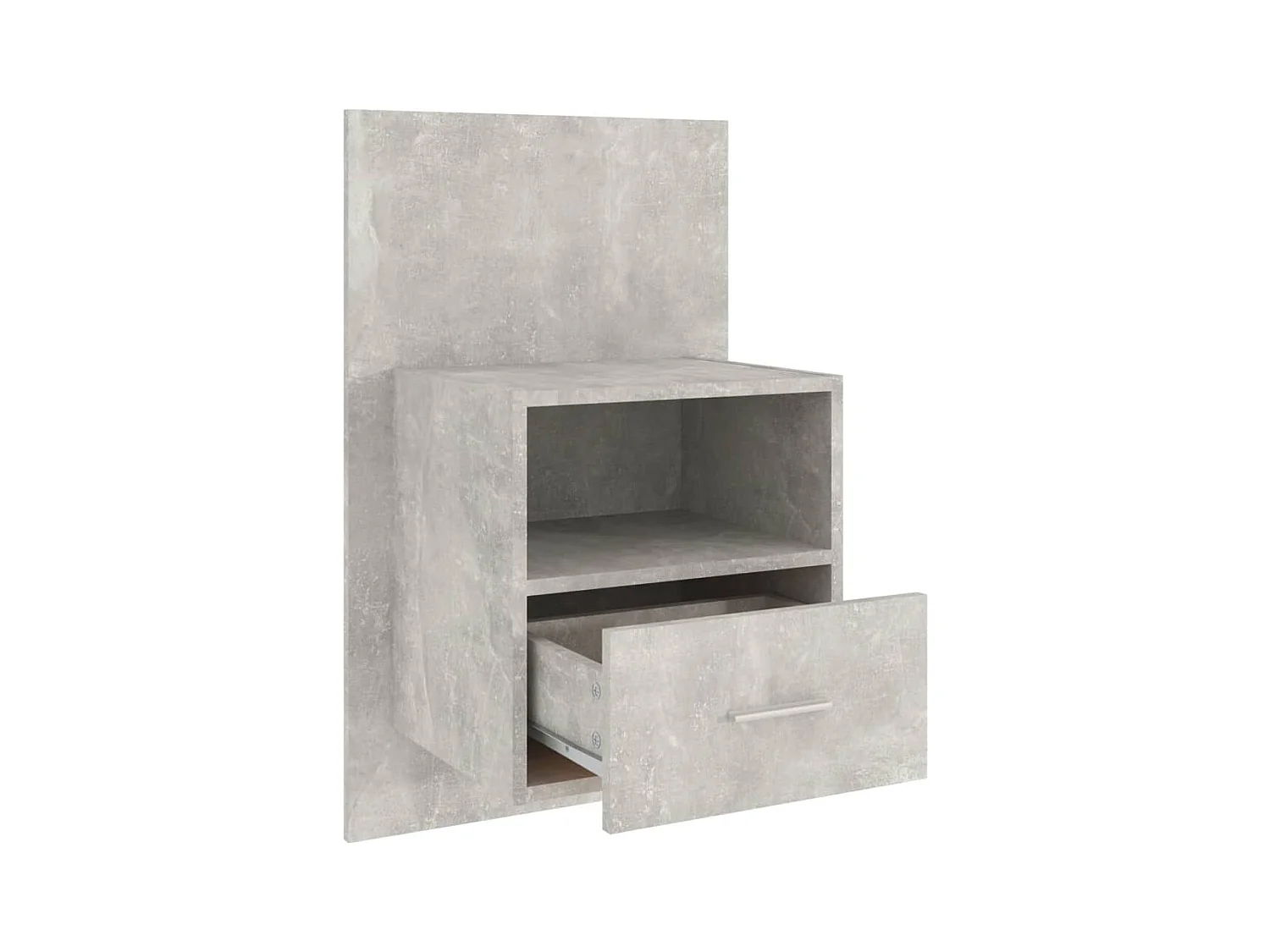 Mesitas de noche | Mesilla de noche de pared 2 unidades color gris hormigón