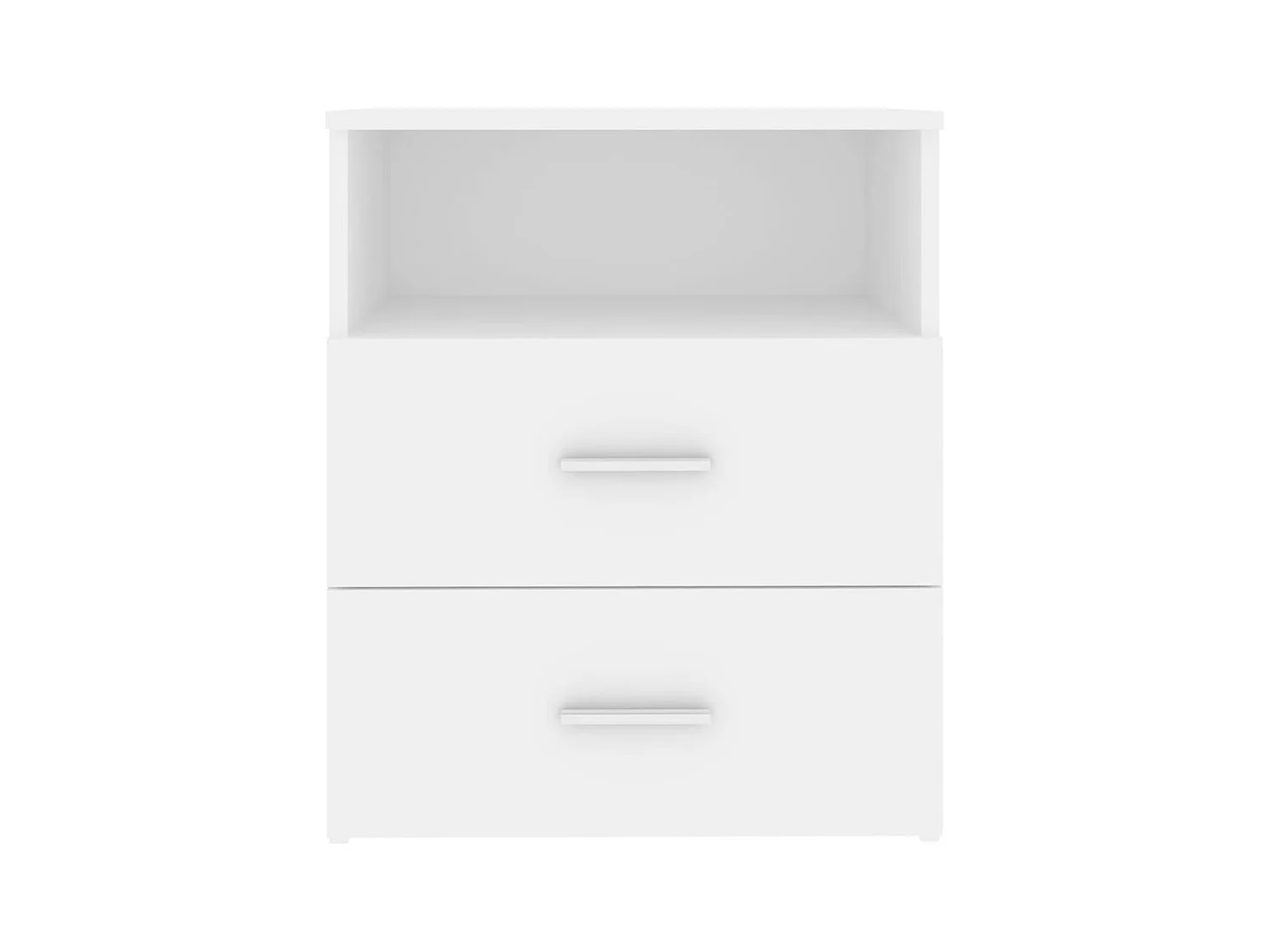 Tables de chevet-Tables de nuit 2 pcs Compartiments ouverts Blanc 50x32x60 cm