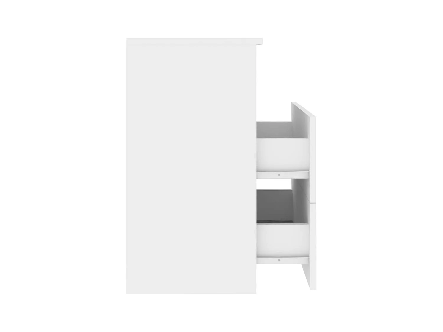 Tables de chevet-Tables de nuit 2 pcs Compartiments ouverts Blanc 50x32x60 cm