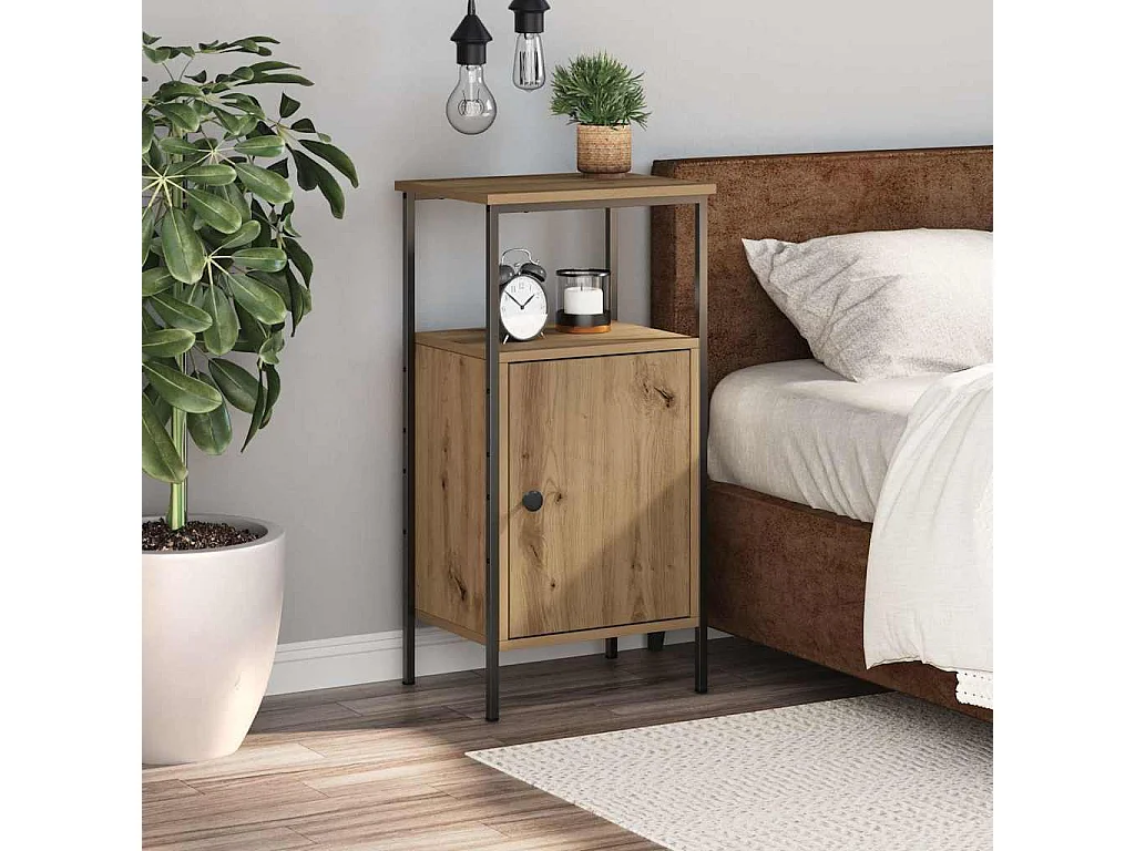Nachttisch-Beistelltisch Artisan-Eiche 41x31x80 cm Holzwerkstoff SHL50714