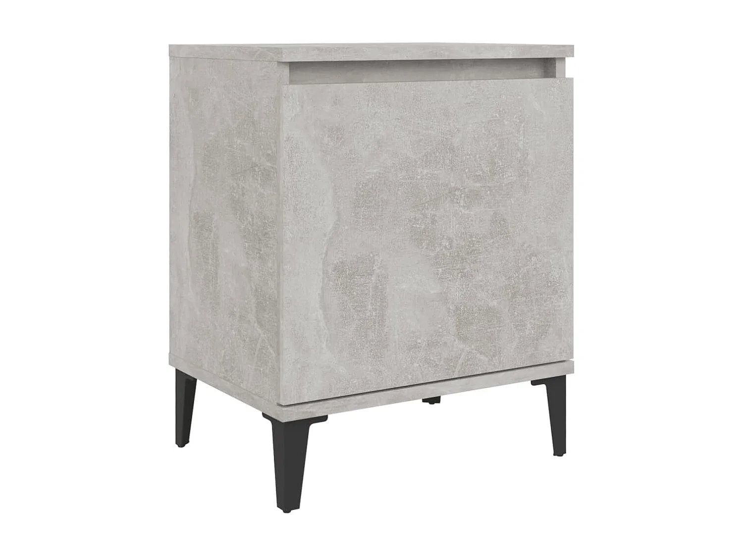 Table de chevet-Petite Table d'appoint avec pieds en métal gris béton 40x30x50 cm