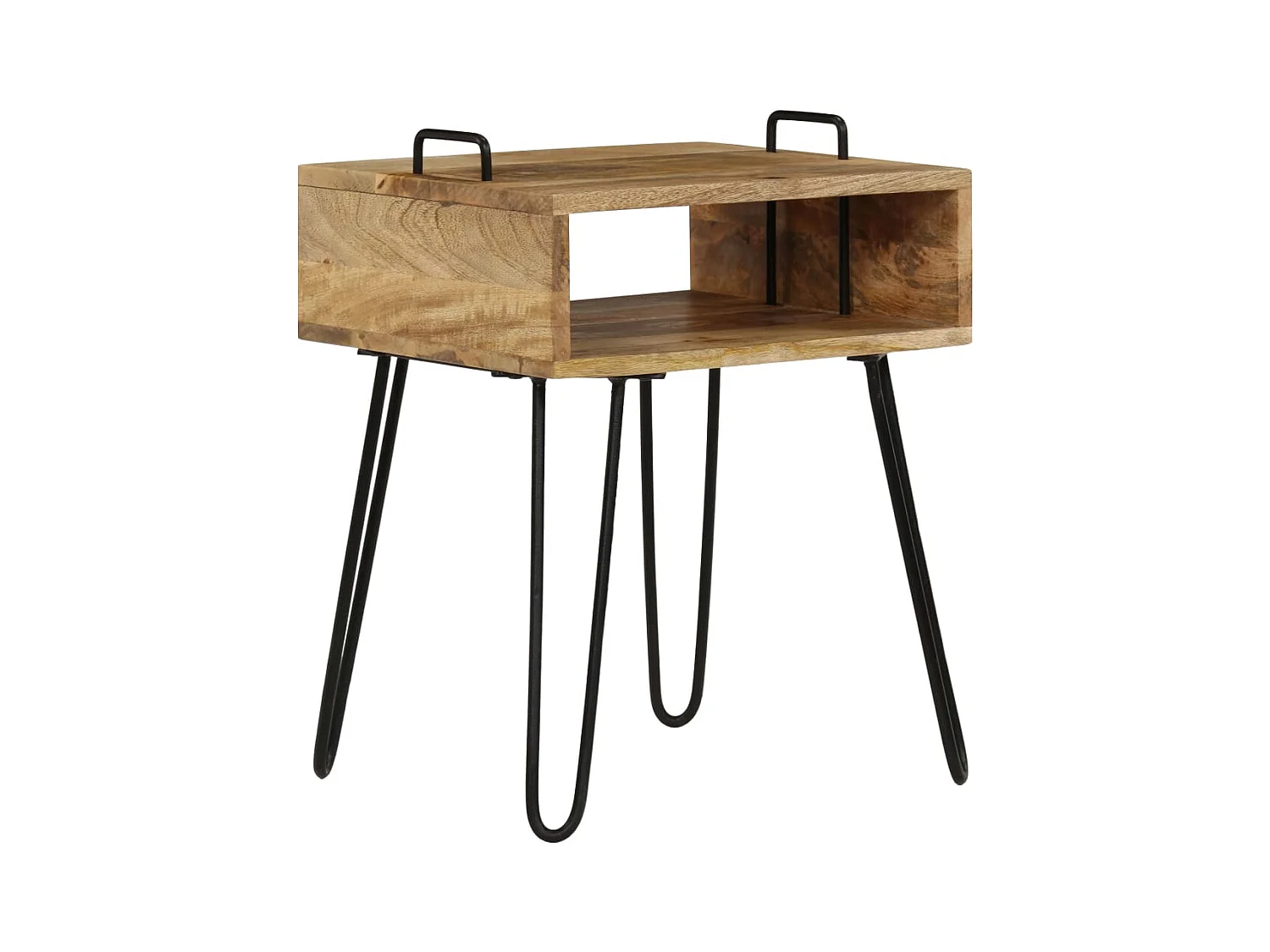 Table de chevet-Table d'appoint Bois de manguier massif 40x34x47 cm
