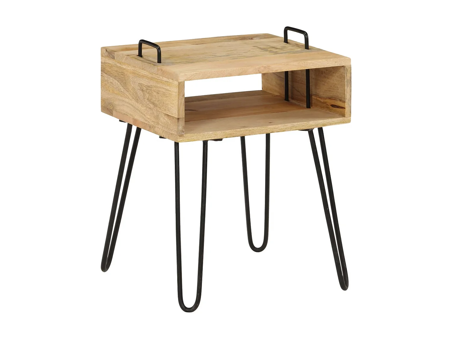 Table de chevet-Table d'appoint Bois de manguier massif 40x34x47 cm