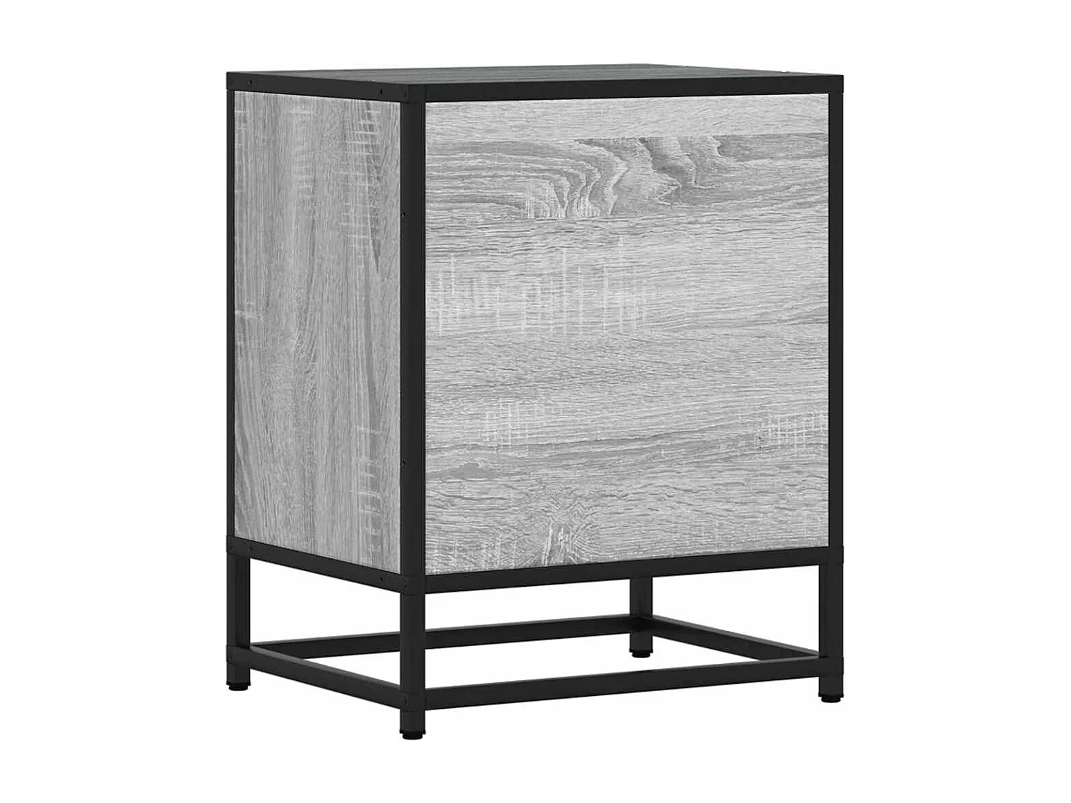 Nachttisch-Beistelltisch Grau Sonoma 40x31x50 cm Holzwerkstoff und Metall SHL75823