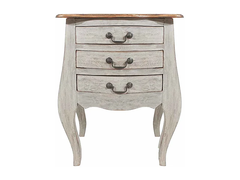 Table de chevet-Table d'appoint bois d'acajou massif 48x35x64 cm