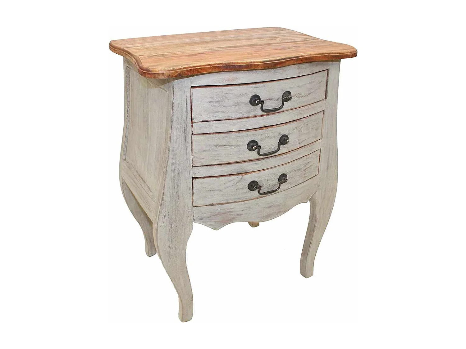 Table de chevet-Table d'appoint bois d'acajou massif 48x35x64 cm