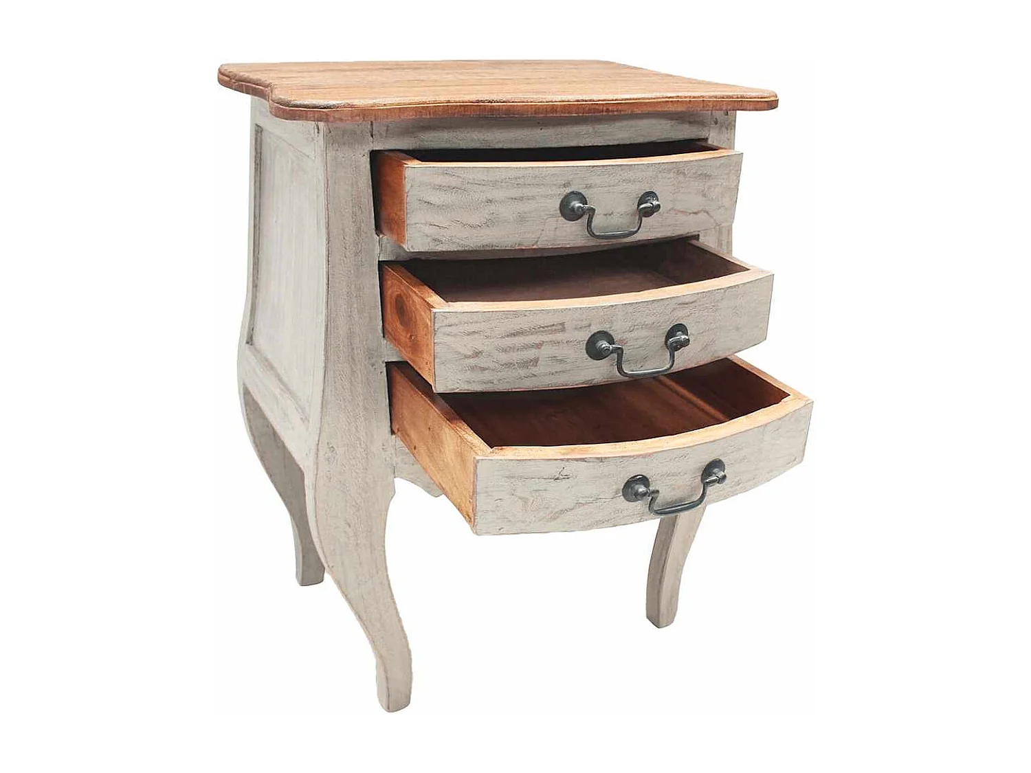 Nachttisch-Beistelltisch Massives Mahagoniholz 48x35x64 cm SHL54419