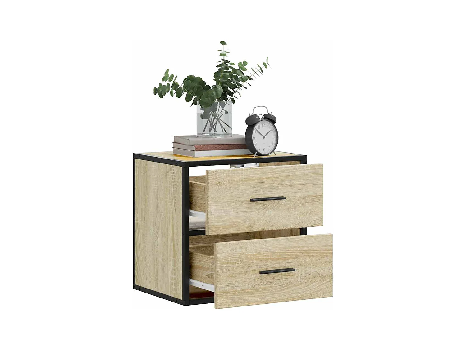 Table de chevet flottante chêne sonoma 40x31x39,5 cm