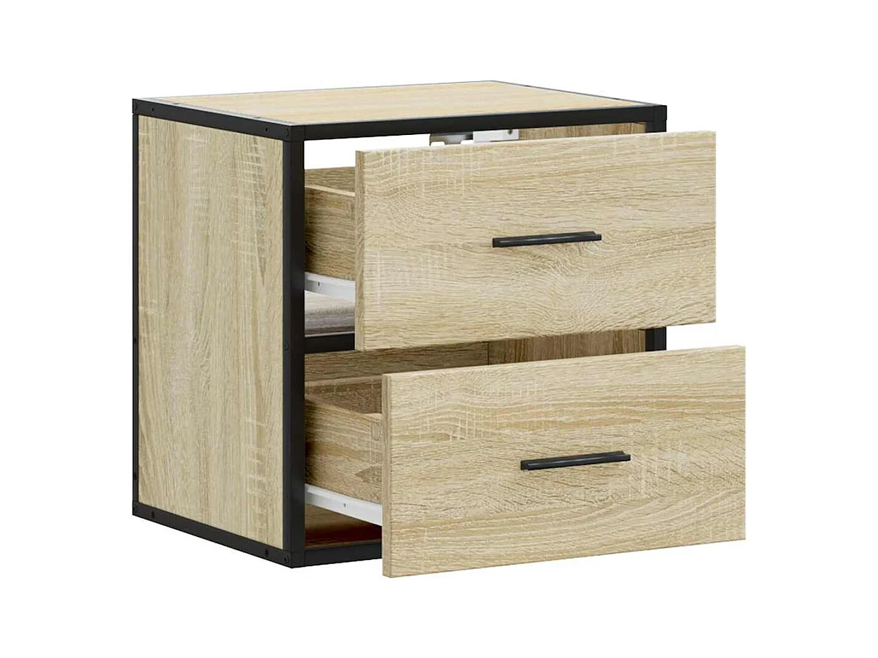 Table de chevet flottante chêne sonoma 40x31x39,5 cm