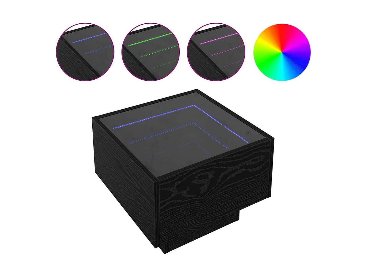 Mueble de almacenaje | Cabinete de Noche | Mesa auxiliar Roble negro 40x40x30 cm