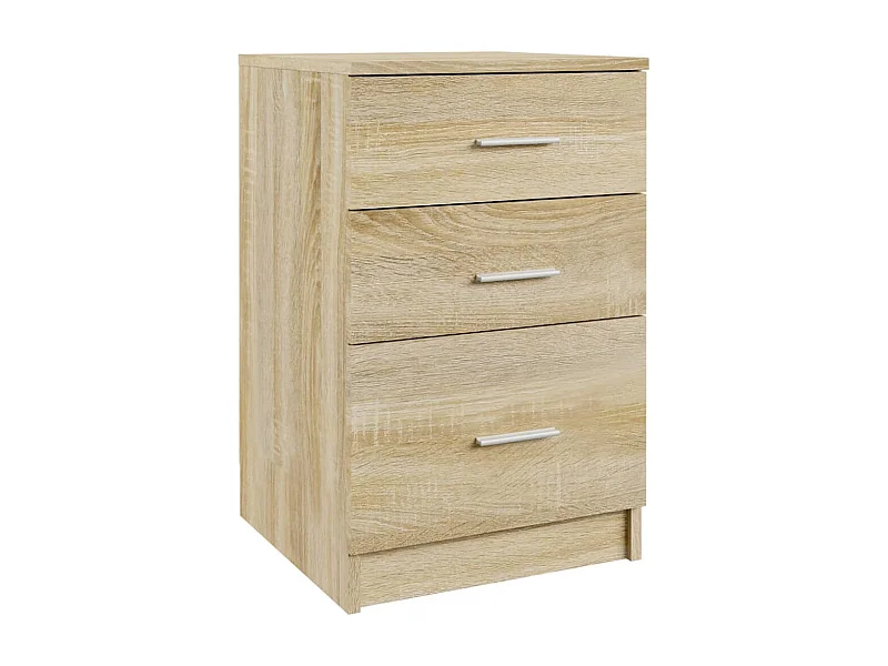 Mesita de noche | Mesilla de noche madera contrachapada roble Sonoma 40x40x63 cm