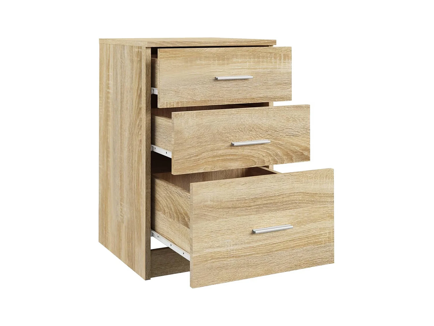 Mesita de noche | Mesilla de noche madera contrachapada roble Sonoma 40x40x63 cm