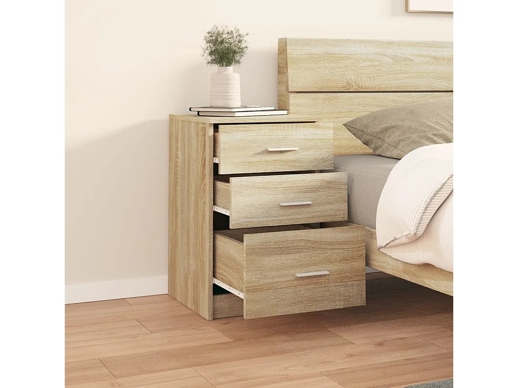 Nachttisch-Beistelltisch Sonoma-Eiche 40x40x63 cm Holzwerkstoff SHL63569