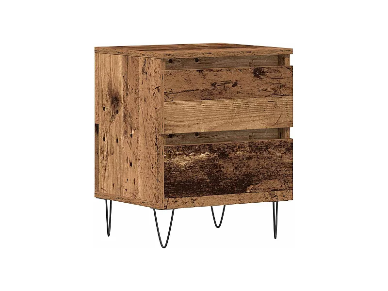 Mesita de Noche | Armario de Noche con cajón Madera vieja 40x35x50 cm