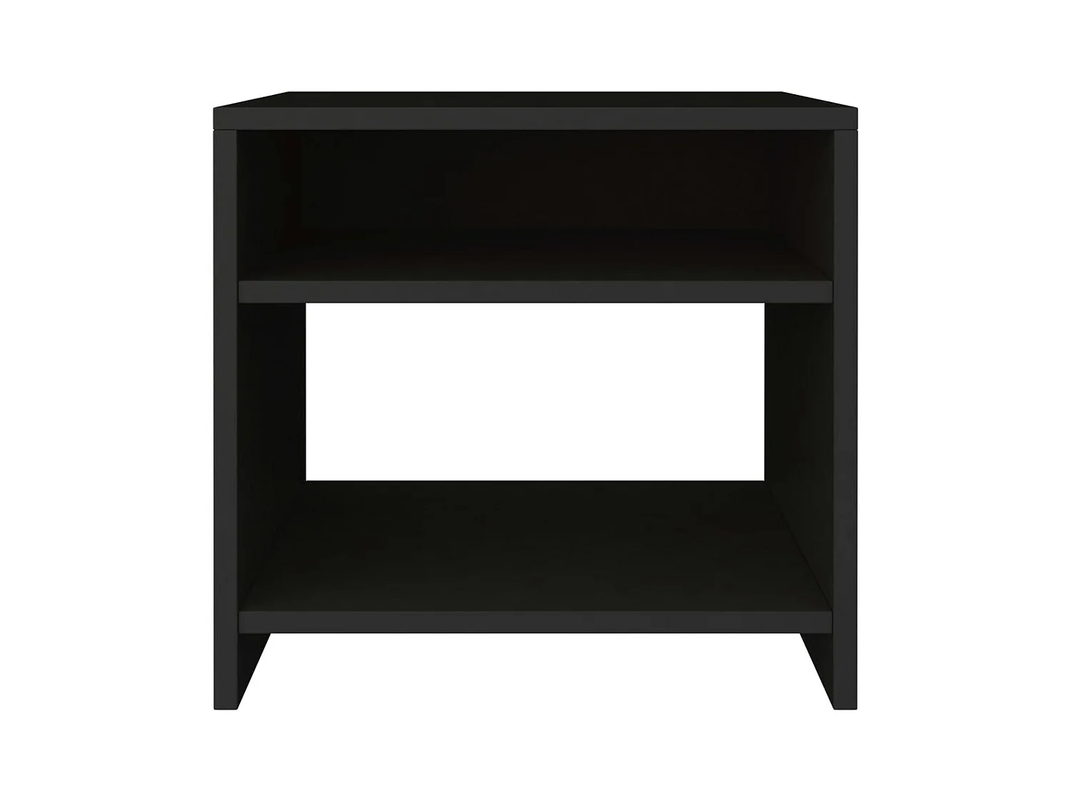 Mesita de noche | Mesilla de noche madera contrachapada negro 40x30x40 cm