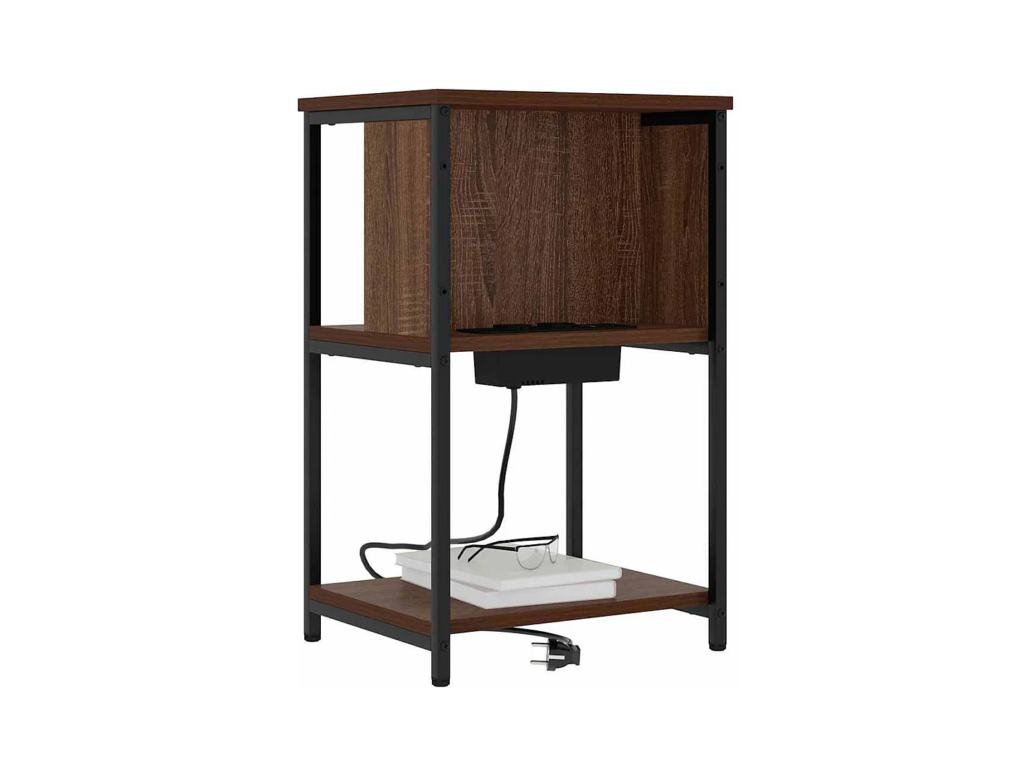 Mesita de Noche | Mesa auxiliar | Armario de Noche 2 uds. Marrón roble 38x31x61 cm