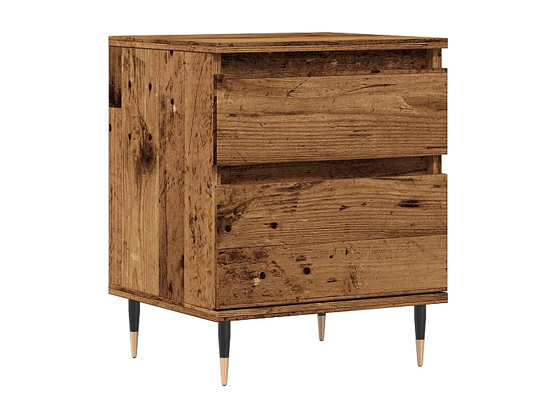 Mesita de noche | Mesilla de noche madera ingeniería madera envejecida 40x35x50 cm