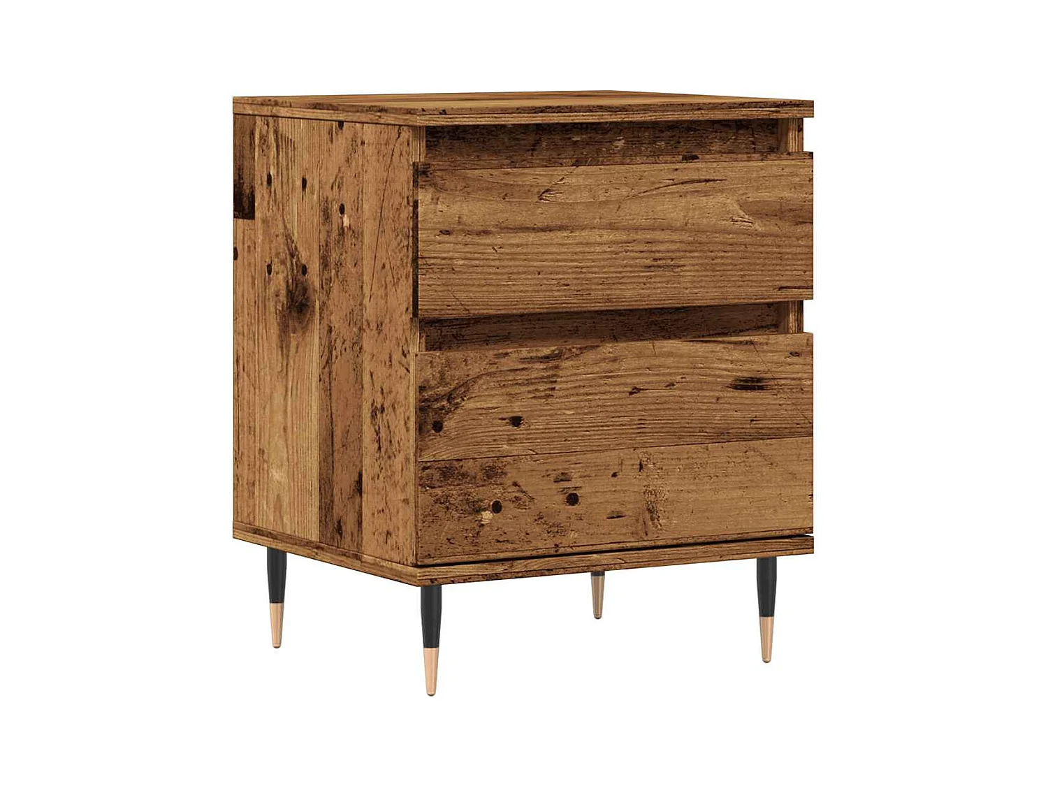 Mesita de noche | Mesilla de noche madera ingeniería madera envejecida 40x35x50 cm