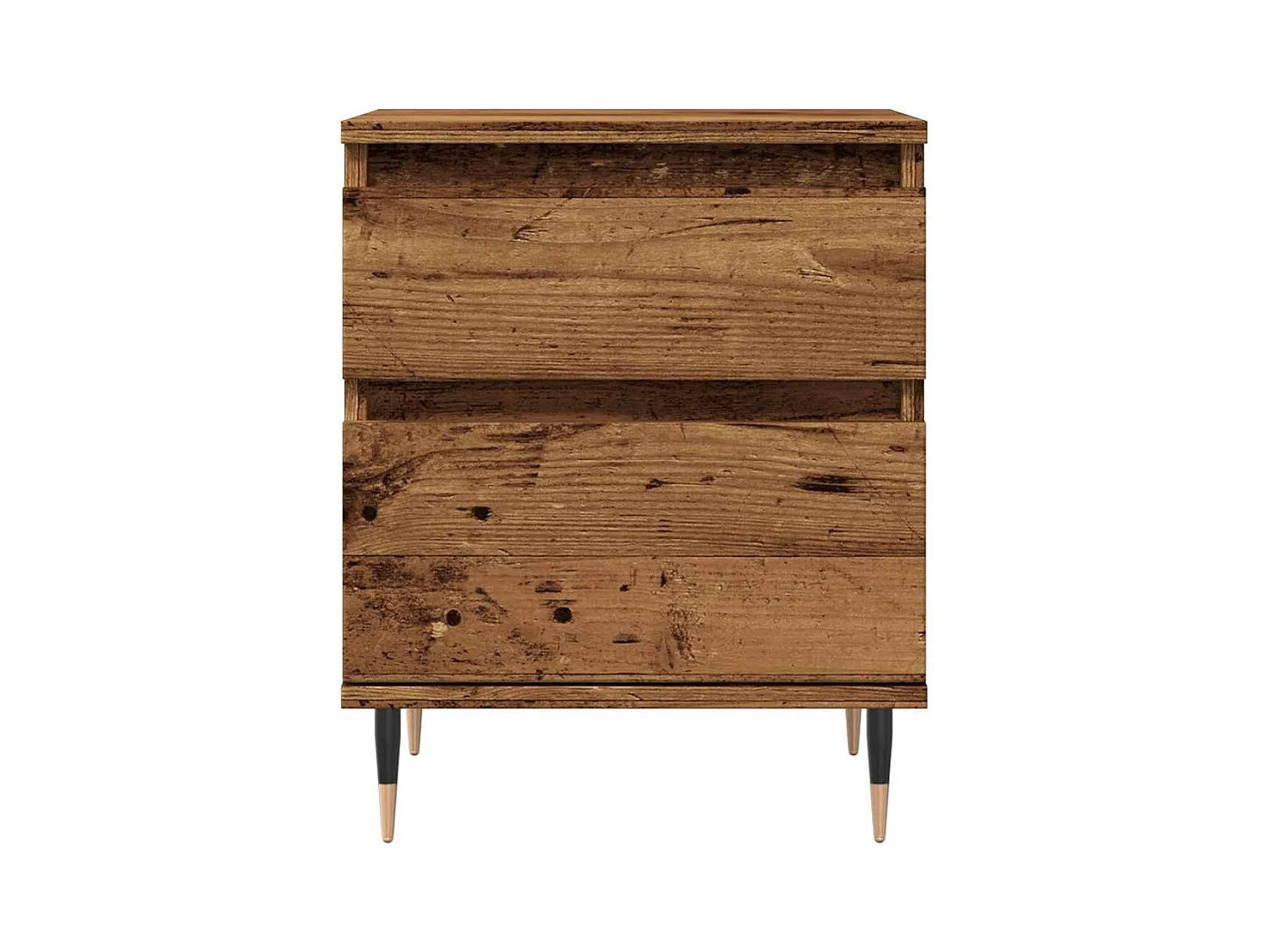 Mesita de noche | Mesilla de noche madera ingeniería madera envejecida 40x35x50 cm