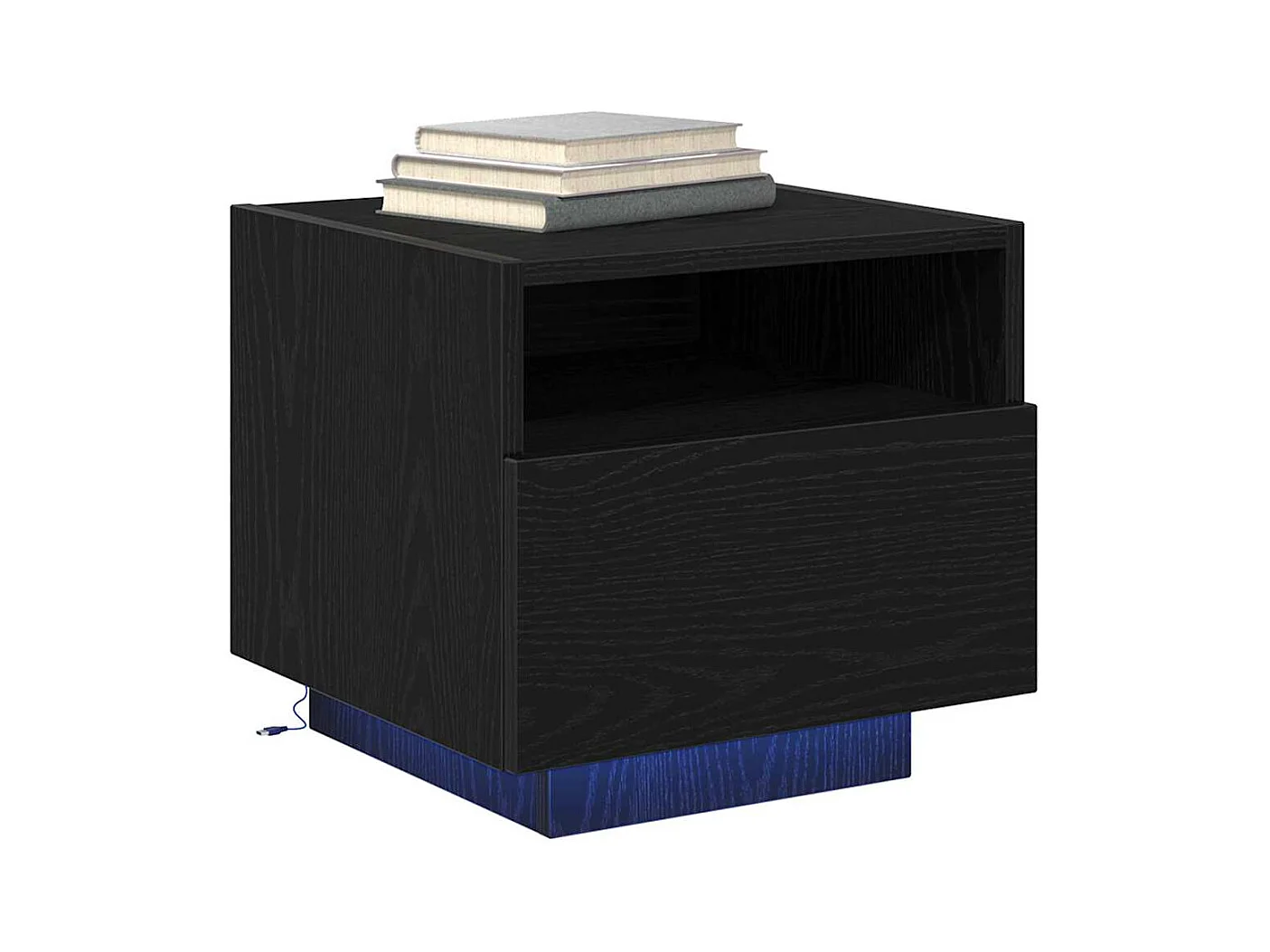 Mesita de Noche | Mesa auxiliar 2 uds. Roble negro 40x39x37 cm Madera contrachapada