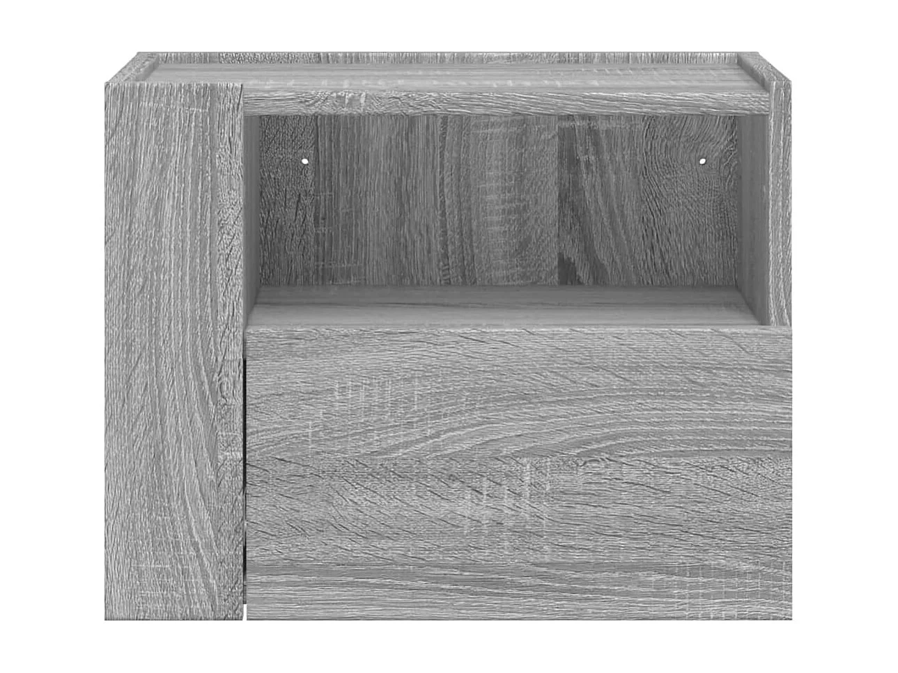 Mesa de cabeceira de parede 45x30x35 cm cinzento sonoma