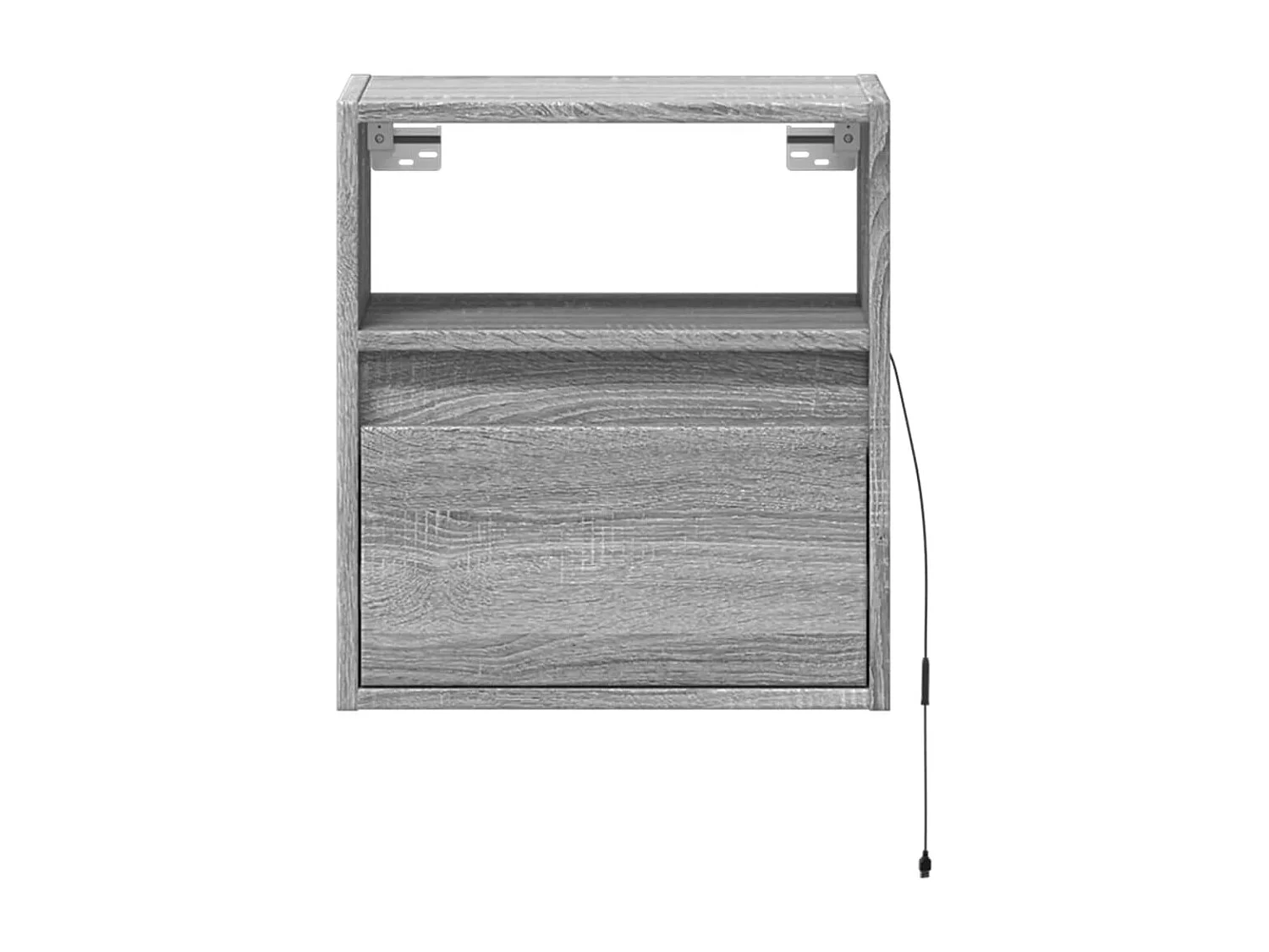 Nachttisch hängend | Wand-Nachttisch mit LED-Leuchten Grau Sonoma SHL25648