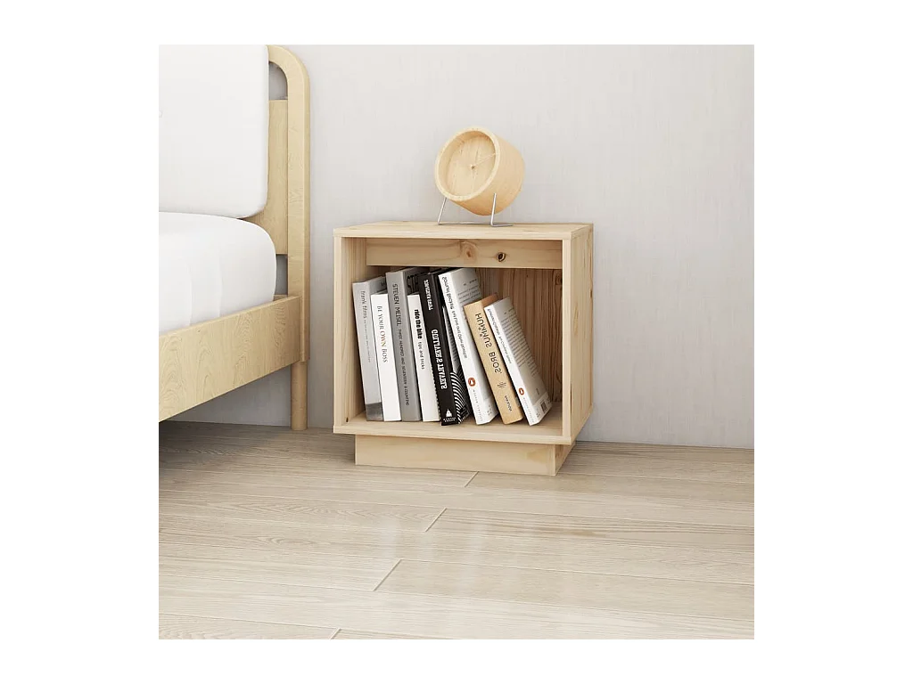 Mesitas de noche | Mesilla de noche 2 uds madera maciza de pino 40x30x40 cm