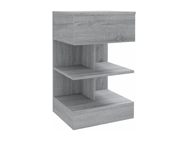 Table de chevet-Table d'appoint-Table de nuit Sonoma gris 40x35x65 cm Bois d'ingénierie
