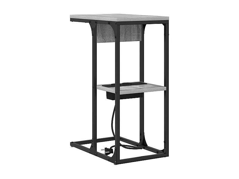 Mesa de Noche | Mesa auxiliar | Mesita de noche Gris sonoma 41.5x26x60.5 cm