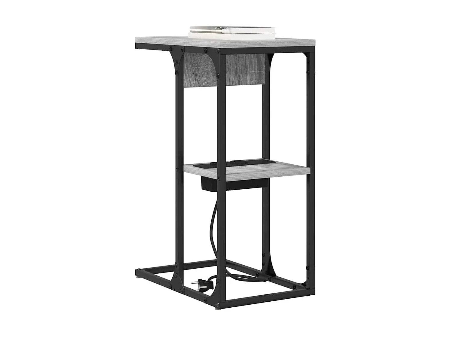 Mesa de Noche | Mesa auxiliar | Mesita de noche Gris sonoma 41.5x26x60.5 cm