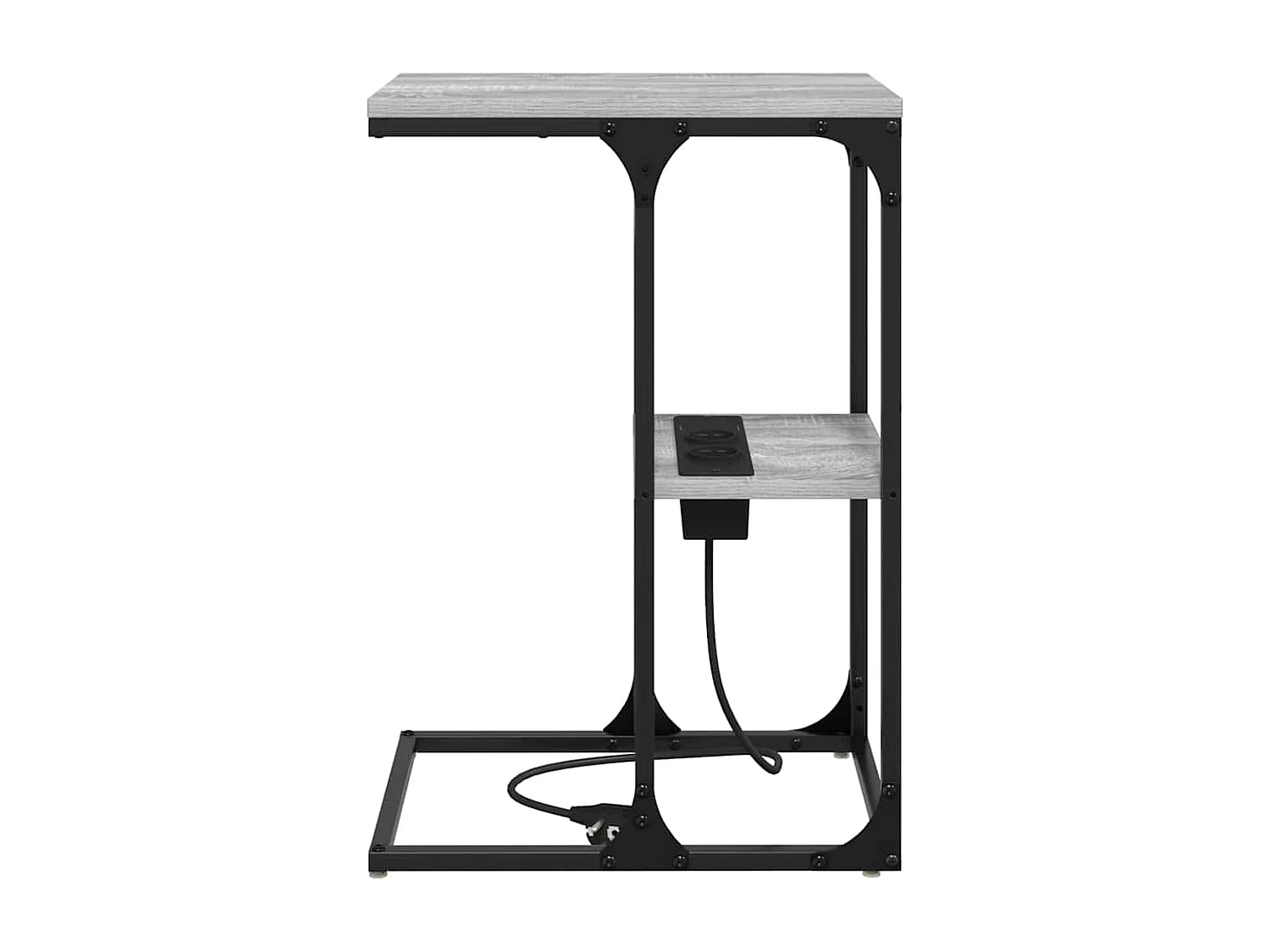 Table de chevet-Table d'appoint Gris sonoma 41.5x26x60.5 cm