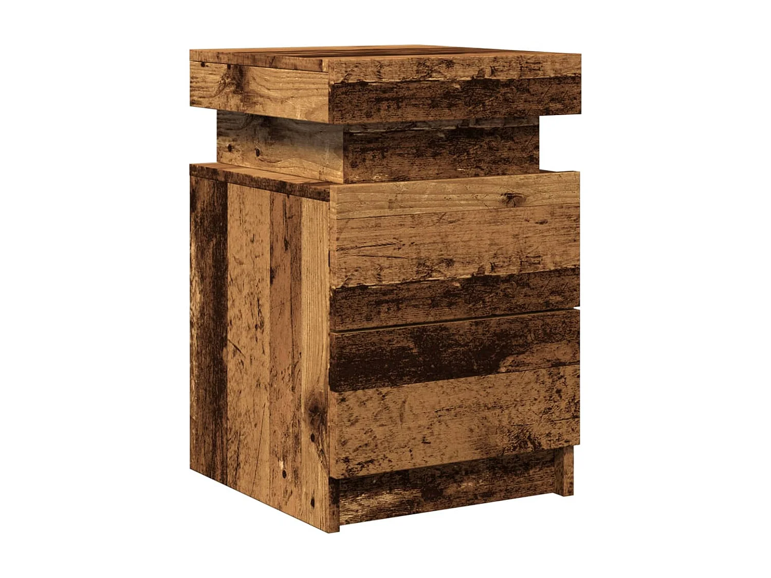 LED-Nachttisch Altholz-Optik 35x39x55 cm Holzwerkstoff SHL50735