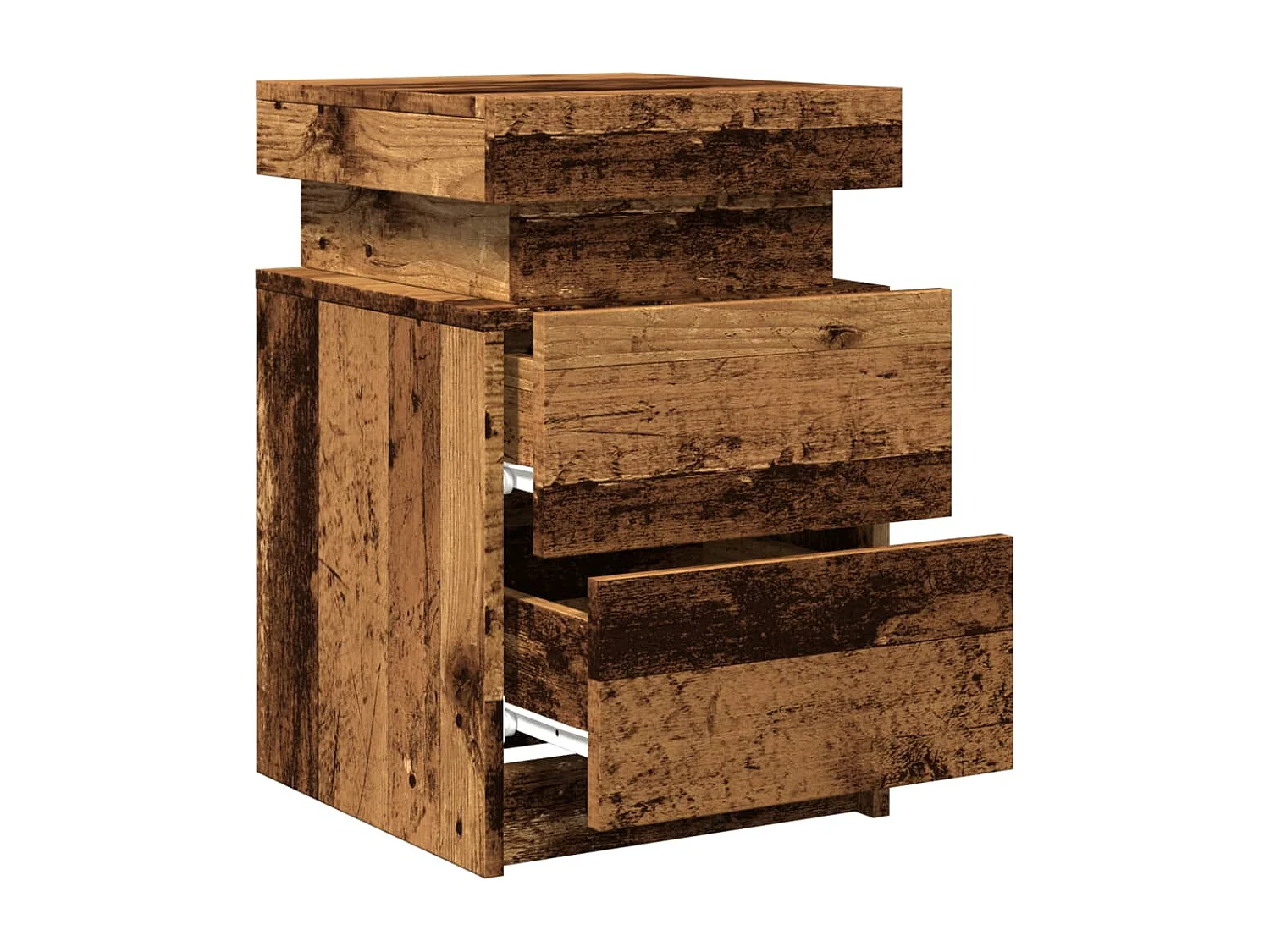 LED-Nachttisch Altholz-Optik 35x39x55 cm Holzwerkstoff SHL50735