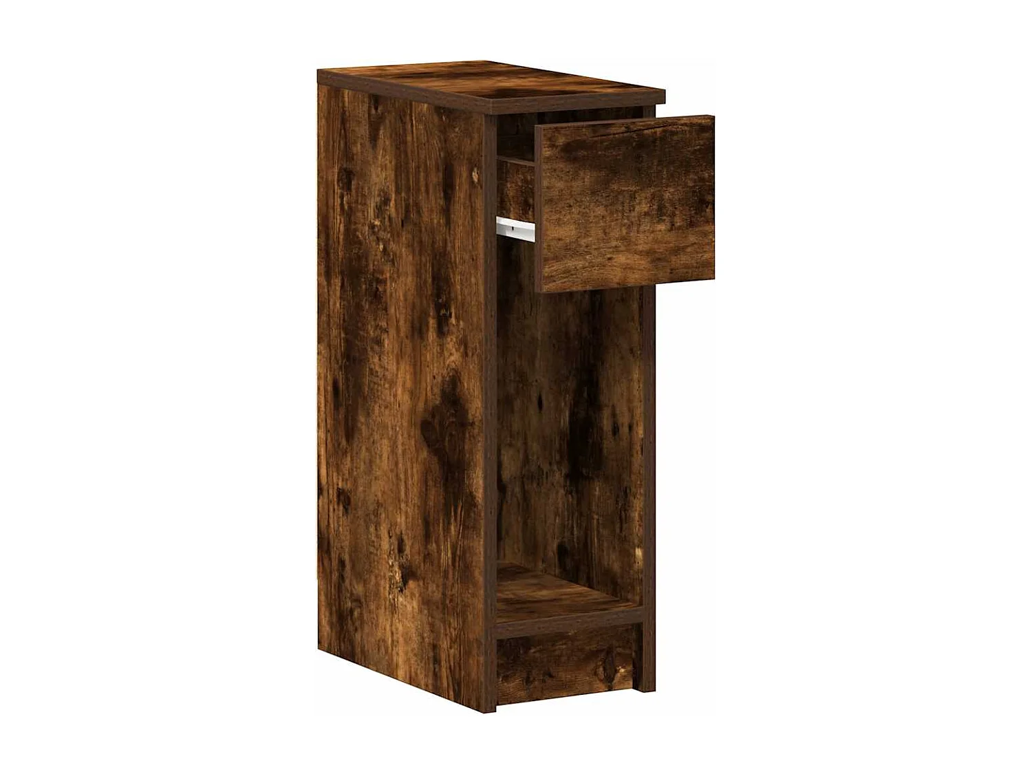 Lot de 2 Tables de chevet avec tiroir chêne fumé 20x36x60 cm