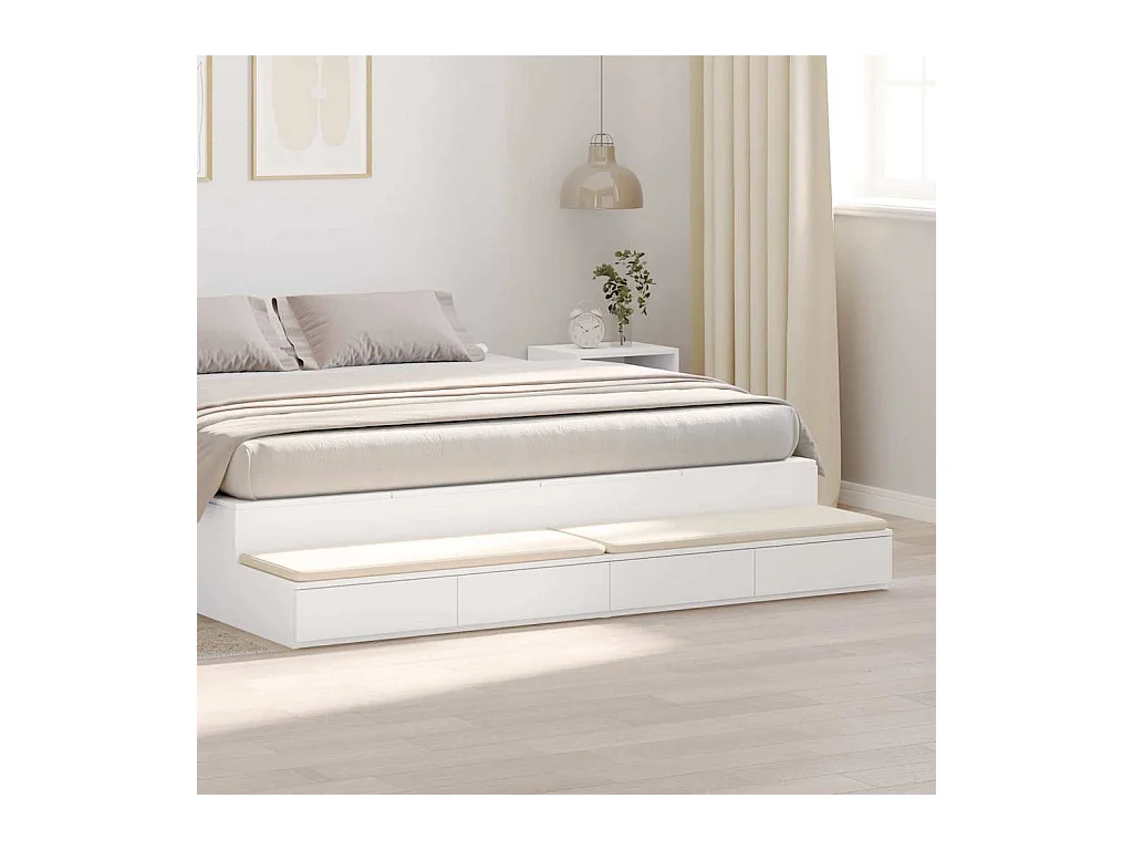 Cajones de cama con cajón Blanco 200x36.5x16.5 cm