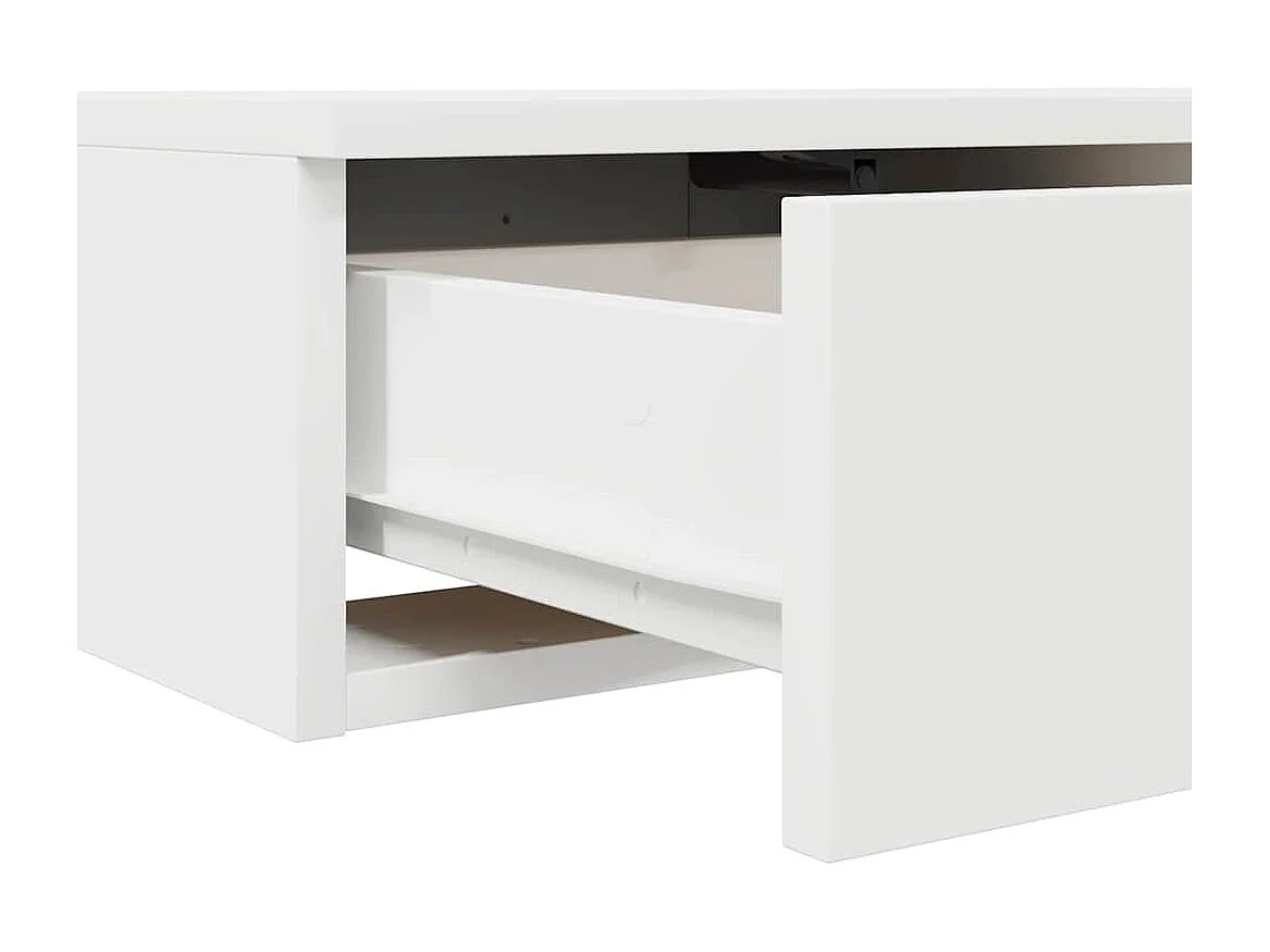 Gavetas de cama Branco 200x36.5x16.5 cm Madeira processada