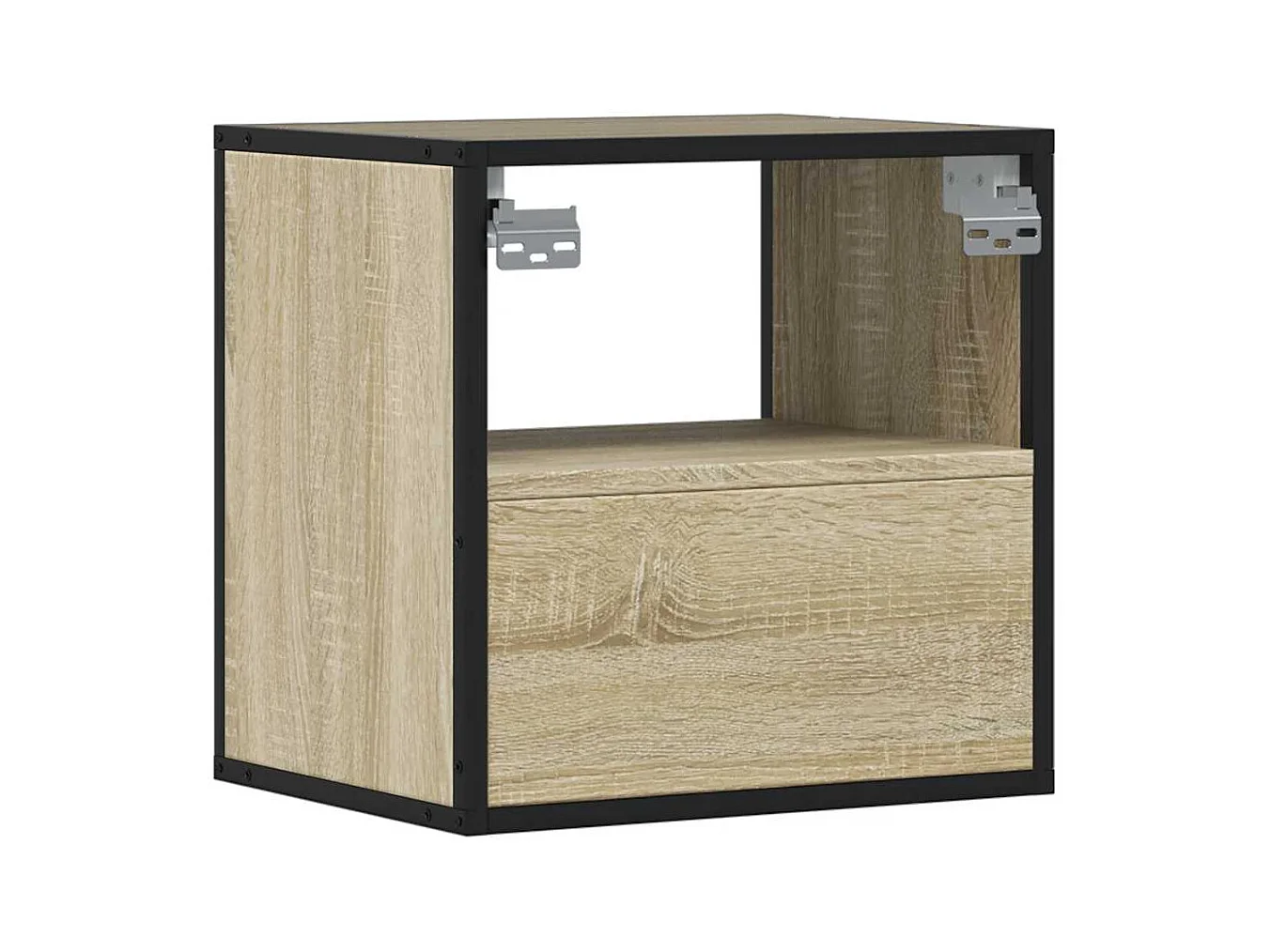 Table de chevet suspendue chêne sonoma 40x31x39,5 cm