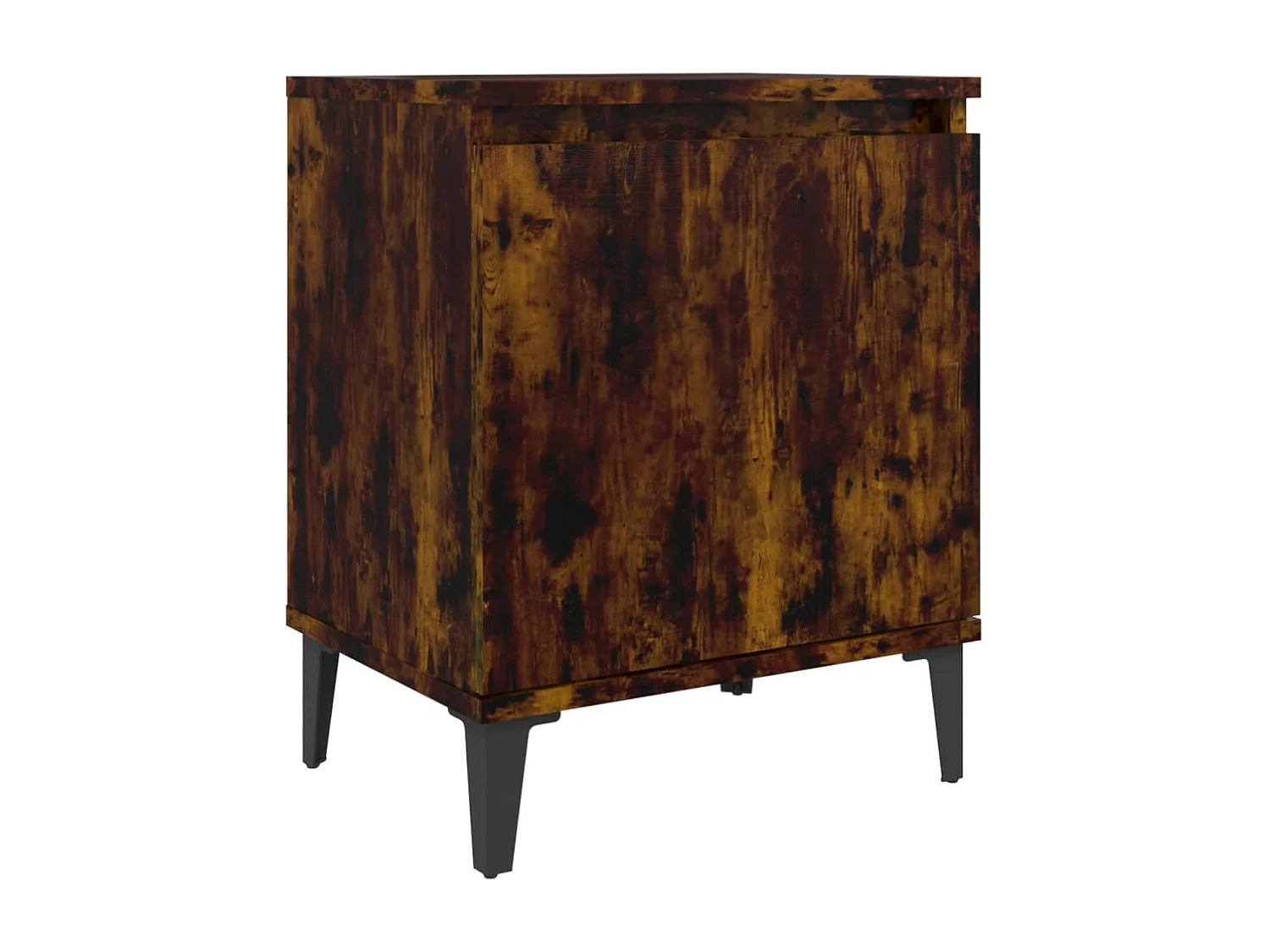 Mesitas de noche | Mesilla de noche con patas de metal roble ahumado 40x30x50 cm