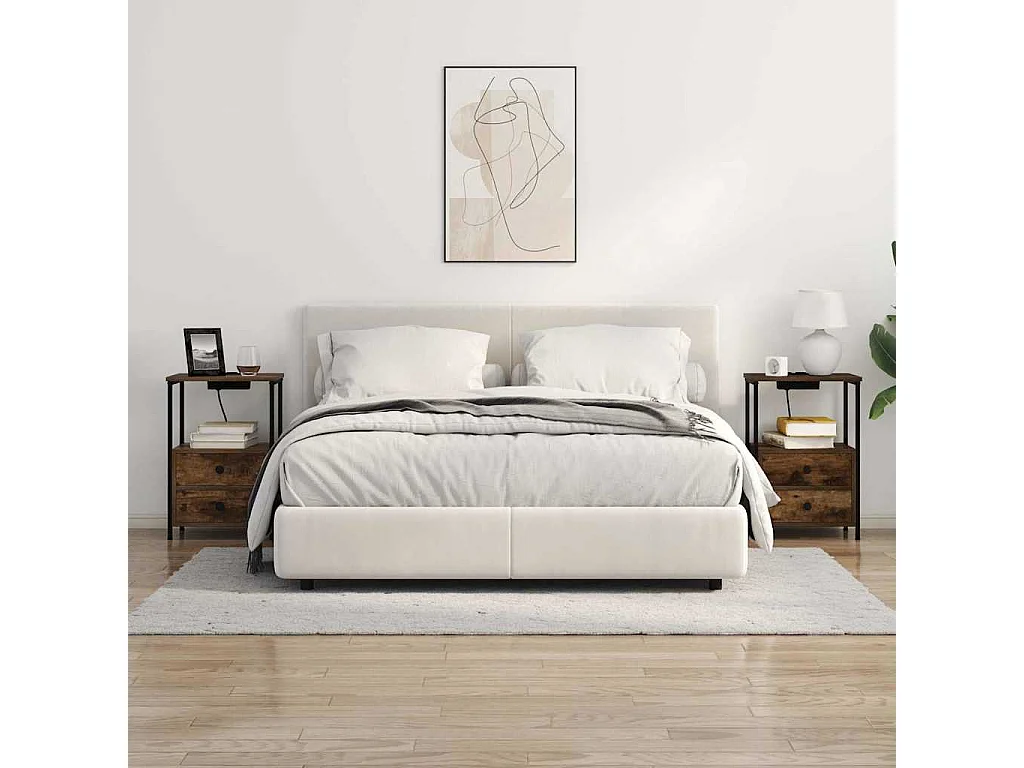 Nachttisch mit Speicher 2 pcs Geräucherte Eiche 40 x 31 x 60 cm SHL58978