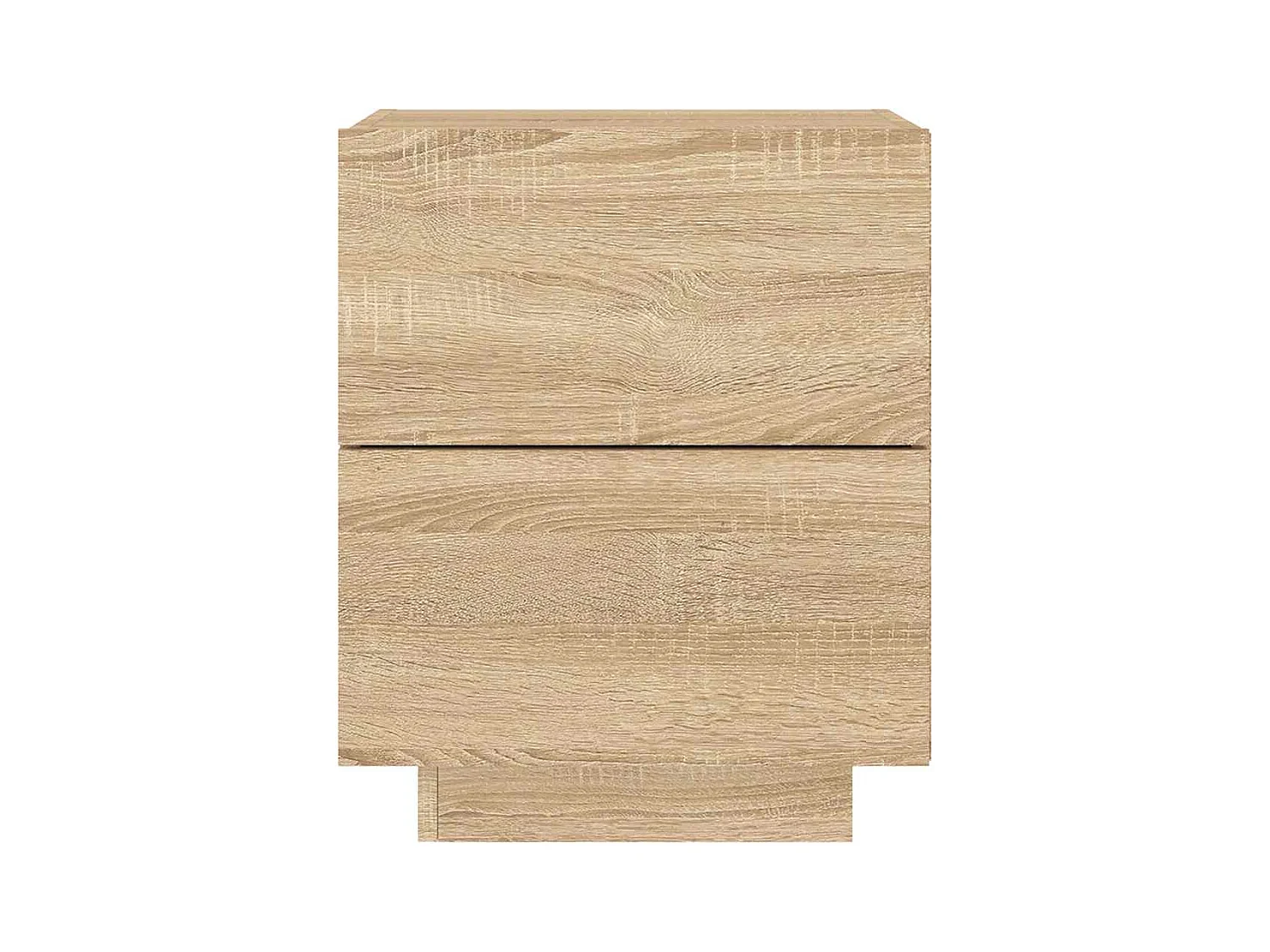 Mesita de noche | Mesilla de noche con luces LED madera de ingeniería roble Sonoma