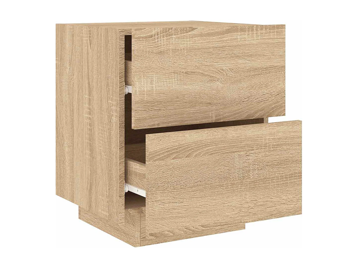 Nachttisch-Beistelltisch mit LED-Leuchten Sonoma Eiche Holzwerkstoff SHL47666