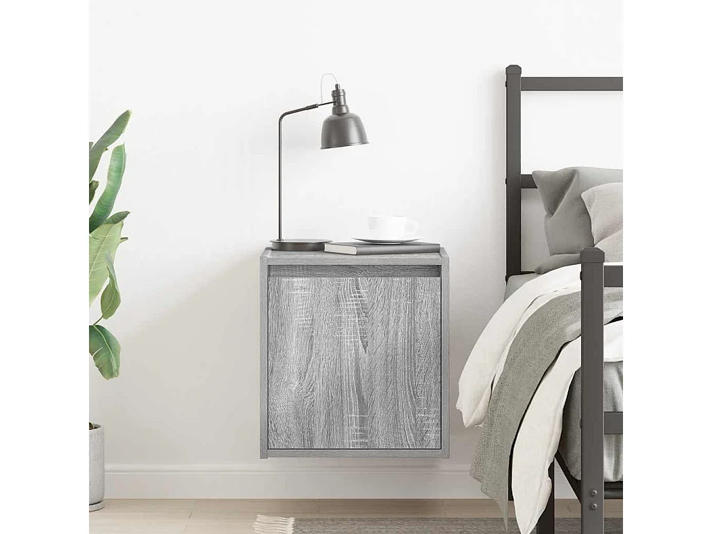 Nachttisch hängend | Wand-Nachttisch Grau Sonoma 38x34x40 cm SHL64009