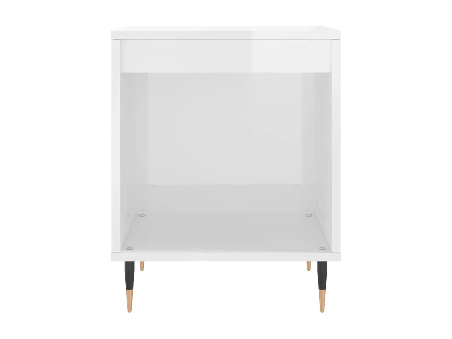Table de chevet-Table d'appoint-Table de nuit Blanc brillant 40x35x50 cm Bois d’ingénierie